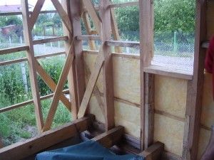 Вид изнутри на утеплитель