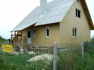Фасад каркасного дома с улицы