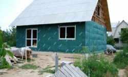 Обшиваем каркасный дом 121м2 ветроизоляцией