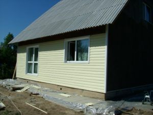 Обшивка дома со стороны двора