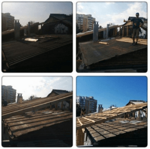 Монтаж временной кровли каркасного дома
