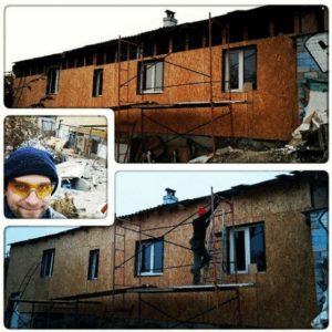 Перый этаж каркасного дома закрыт