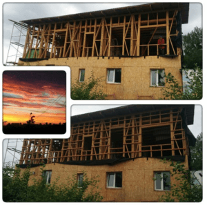 Готовый каркас второго этажа